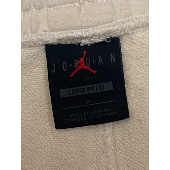Jordan Flight  Loose Fit 3X Beige Sweatpants With Elastic Waist & Drawstring 100 - Picture 3 of 5